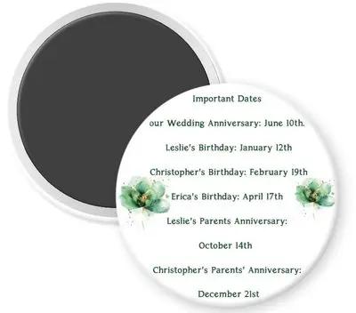 "IMPORTANT DATES PERSONALIZED" Pictures Forever