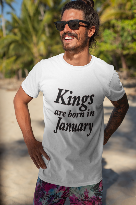 KINGS ARE BORN IN JANUARY MEN'S T-SHIRT Pictures Forever