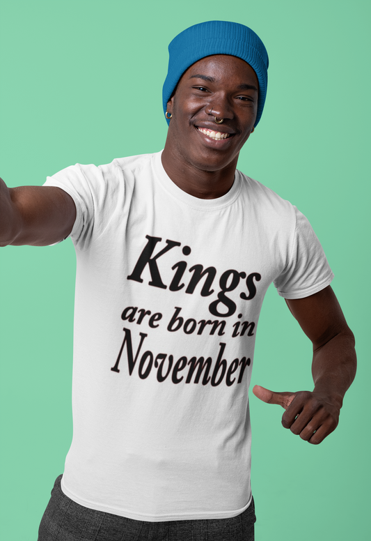 KINGS ARE BORN IN NOVEMBER MEN'S T-SHIRT Pictures Forever