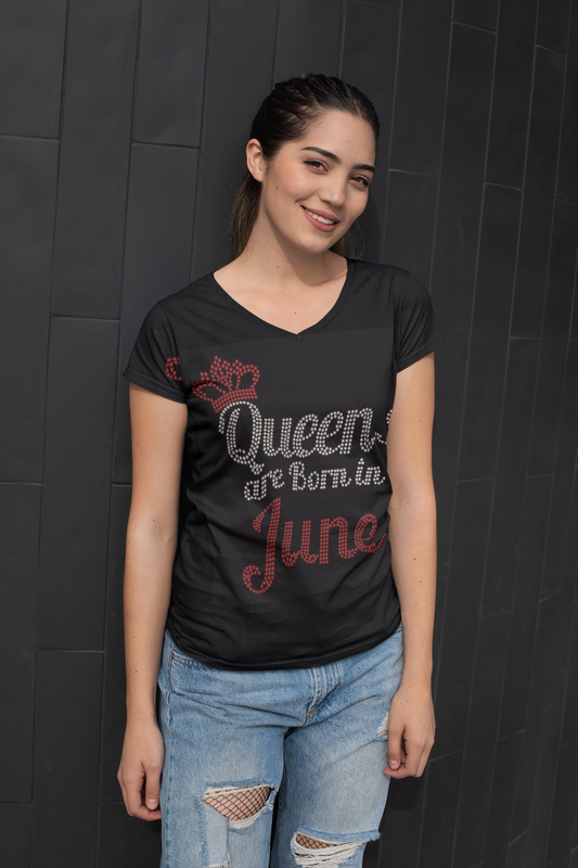 QUEENS ARE BORN IN JUNE WOMEN'S T-SHIRT Pictures Forever